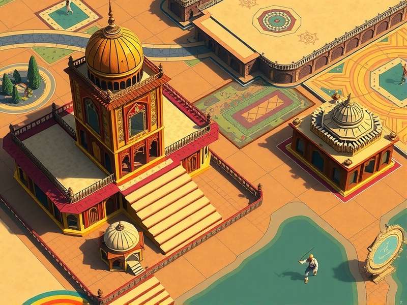 Jahangir S Era gameplay screenshot showing Mughal architecture